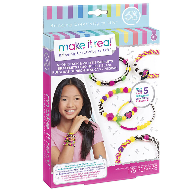 Make It Real - Neon Black And White Bracelet | Toys R Us Canada