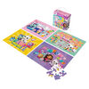 Gabby's Dollhouse, 4 Jigsaw Puzzle Bundle 48-Piece Easy Cartoon Netflix Original Show with Portable Rope Gift Box,