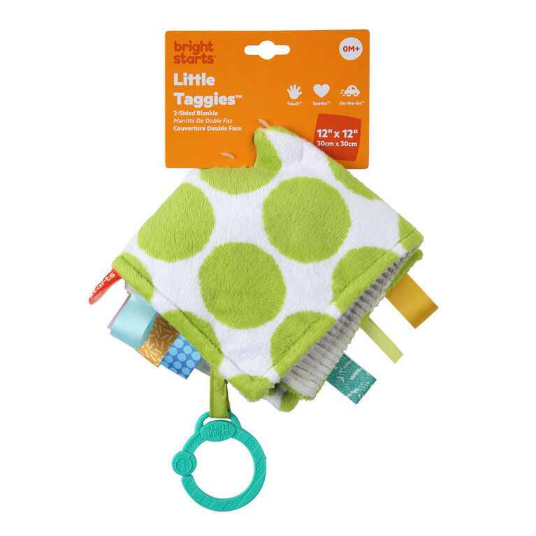 Little Taggies 2-Sided Blankie - Green Dots