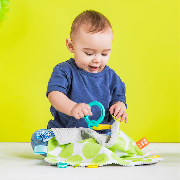 Little Taggies 2-Sided Blankie - Green Dots