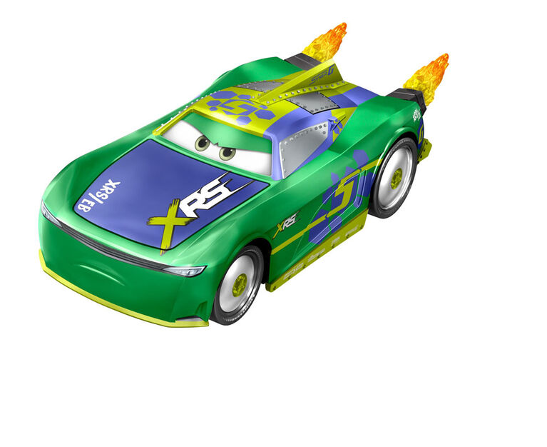 Disney and Pixar Cars XRS Rocket Racing Lightning McQueen with Spinning  Flames 