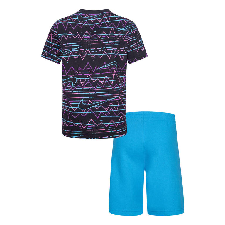 Ensemble de t-shirt et shorts Nike - Bleu - Taille 6