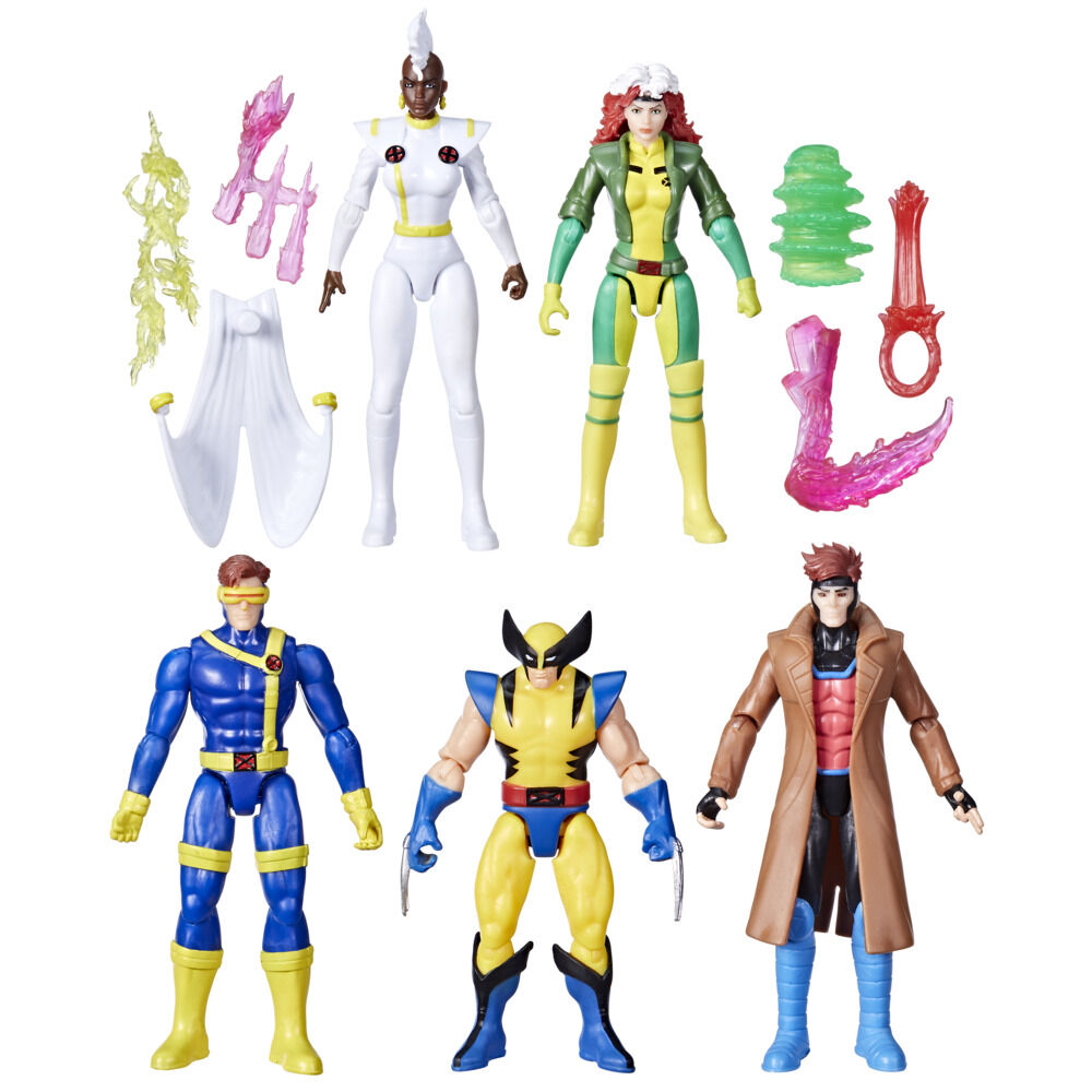 Marvel Studios X Men 97 Team Up Pack 4 Inch Action Figures 5 Figures with Accessories Super Hero Toys R Exclusive