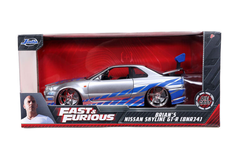 Fast & Furious - 1:24 Métal Moulé - 2002 Nissan GT-R(R34)