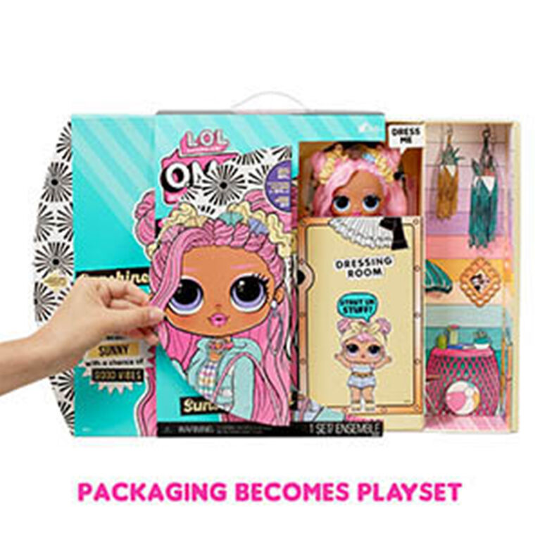 LOL Surprise OMG Sunshine Gurl Fashion Doll - Dress Up Doll Set with 20 Surprises