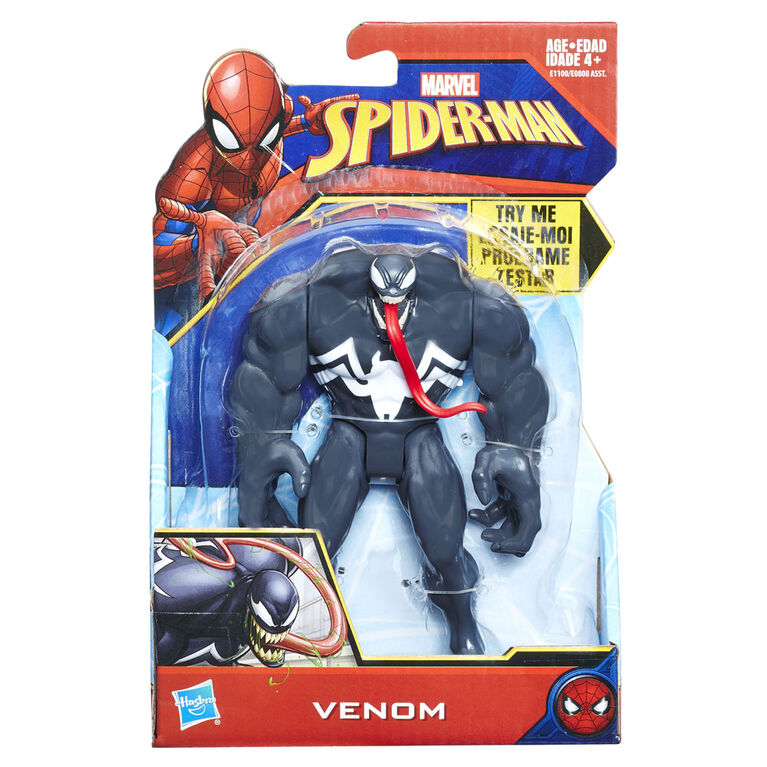 Marvel- Venom Spider-Man Action Figurine Pliable et Mobile 15 cm avec  Accessoires en Maille pour Enfants à partir de 6 Ans, E7686, Multicolore :  : Jeux et Jouets