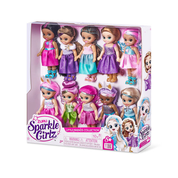 Zuru Sparkle Girlz Little Friends Set of 10 Dolls (Styles May Vary) - R  Exclusive