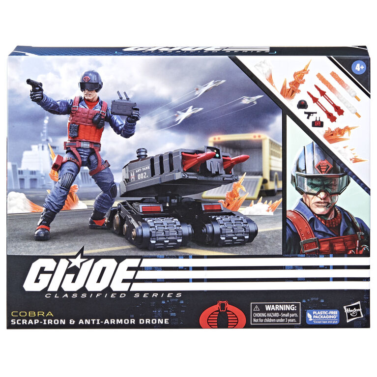 G.I. Joe Classified Series, figurine de collection 74 Scrap-Iron and Anti-Armor Drone, échelle de 15 cm