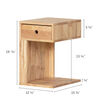 Sweedi 1-Drawer Nightstand Natural Wood
