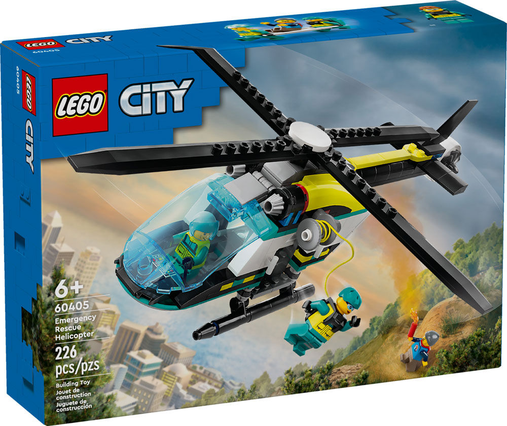 LEGO City Emergency Rescue Helicopter Building Kit 60405 | Toys R