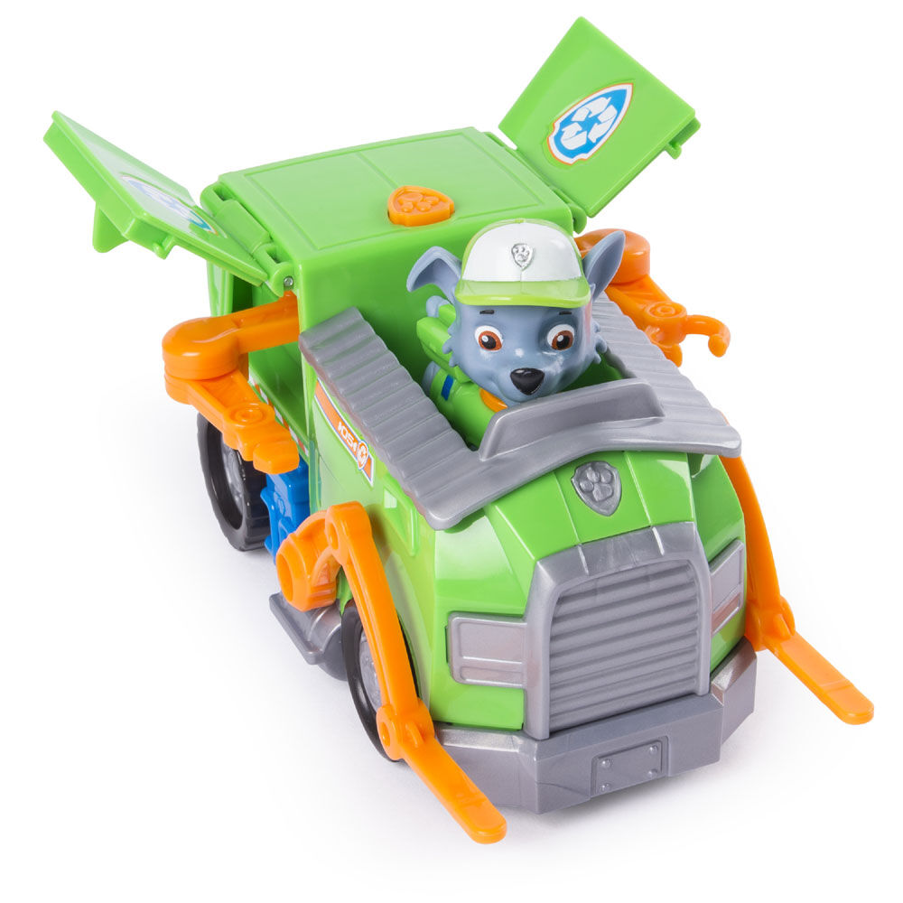 paw patrol toys rocky recycling truck