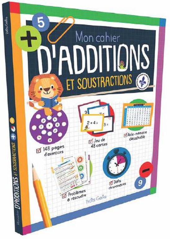 Mon Cahier D'Additions Et Soustraction - French Text
