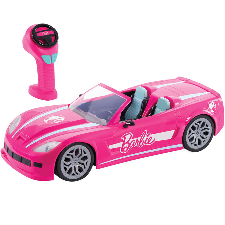 New Barbie Full Function RC Remote Control Pink Convertible Car With Lights  3+ 886144633614