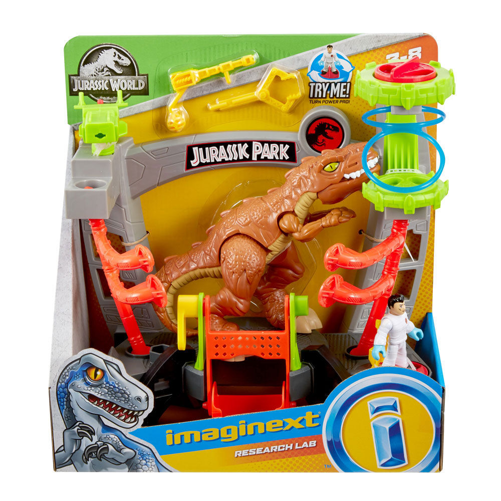 imaginext jurassic world jurassic rex dinosaur play set