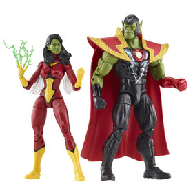Hasbro Marvel Legends Series Skrull Queen and Super-Skrull, Avengers 60th Anniversary Collectible 6 Inch Action Figures