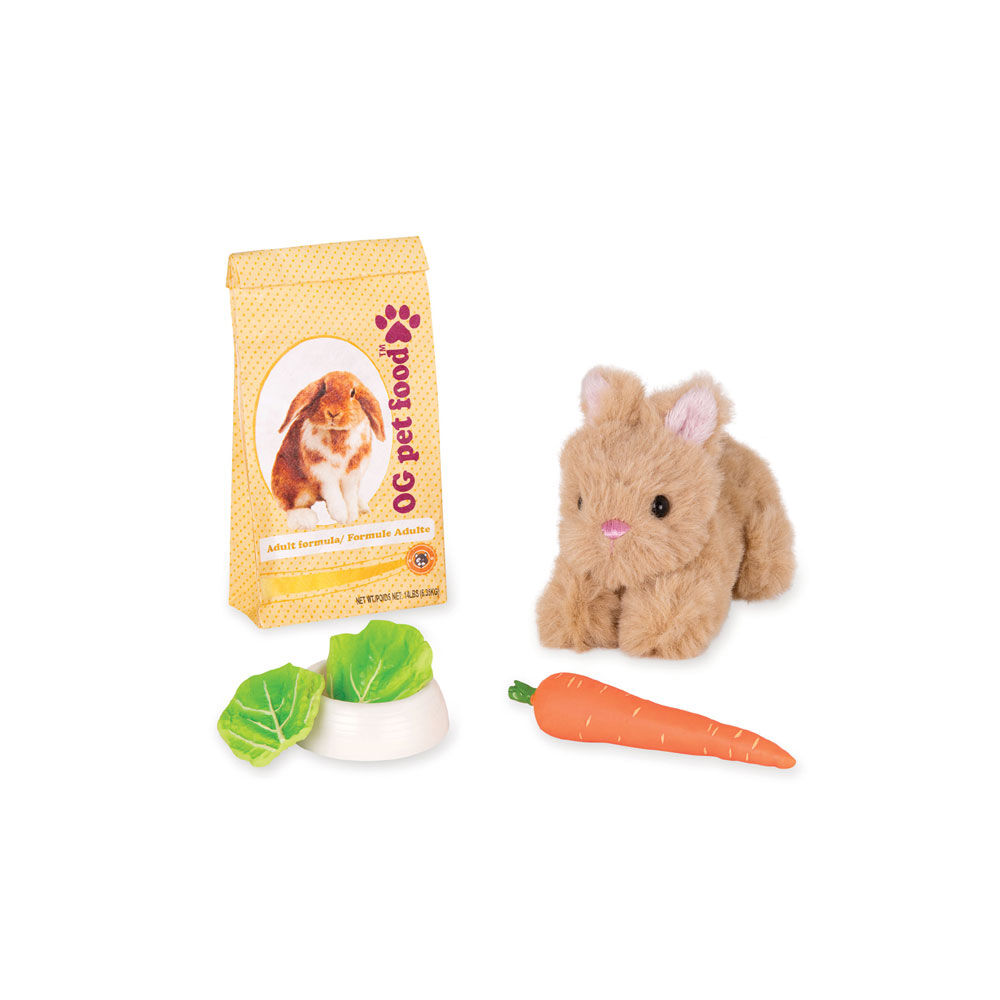 Our Generation Pet Bunny Set Plush Pet for 18 inch Dolls Toys