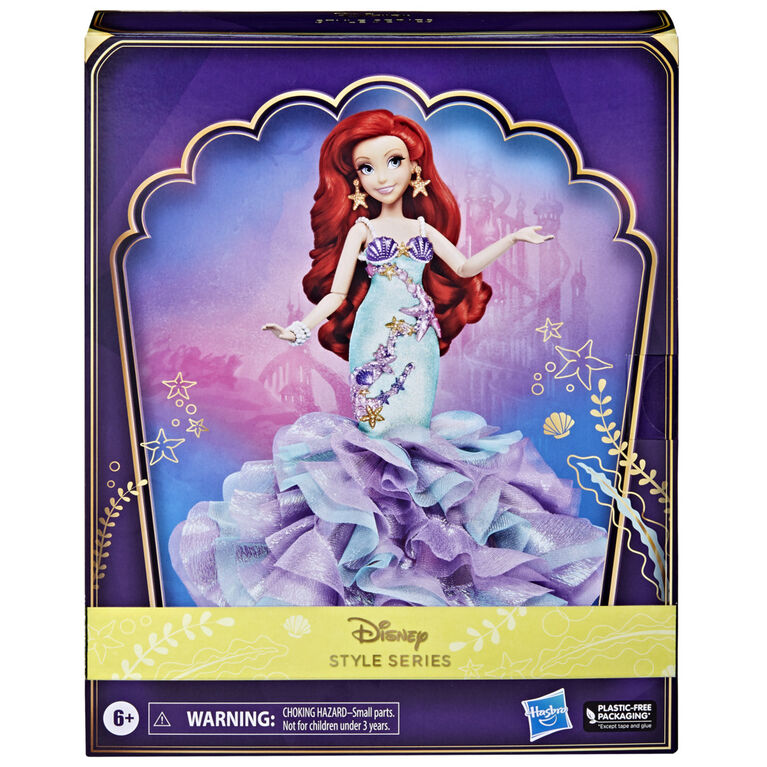 Disney Princesses Style Series poupée mannequin Ariel, poupée de collection Deluxe avec accessoires