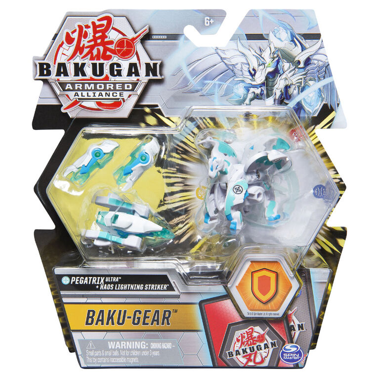 Bakugan Ultra, Pegatrix avec équipement Baku-Gear transformable, Figurine Armored Alliance articulée de 7,5 cm à collectionner