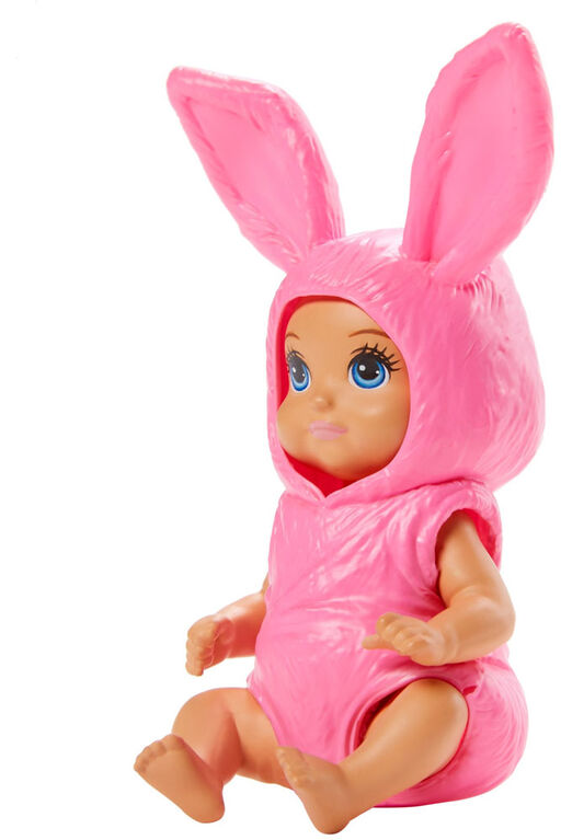 ​Barbie Skipper Babysitters Inc. Baby Doll with Removable Pink Bunny Onesie Costume & Diaper