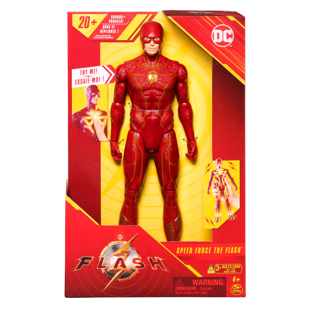 DC Comics Speed Force The Flash Action Figure 12 inch Lights and 20 Sounds The Flash Movie Collectible