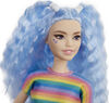 Barbie - Fashionistas - Poupée170, cheveux longs bleus gaufrés