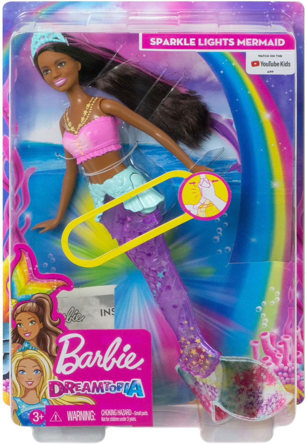 barbie sparkle lights mermaid doll