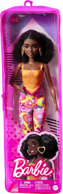 Barbie Doll, Kids Toys, Curly Black Hair and Petite Body Type, Barbie  Fashionistas, Y2K-Style Clothes and Accessories