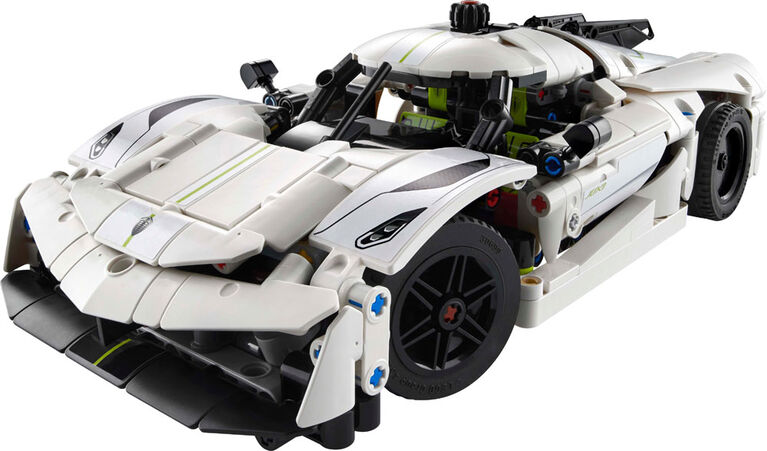 LEGO Technic Koenigsegg Jesko Absolut White Hypercar Buildable Model Car Kit, Race Car Toy for Kids, 42184