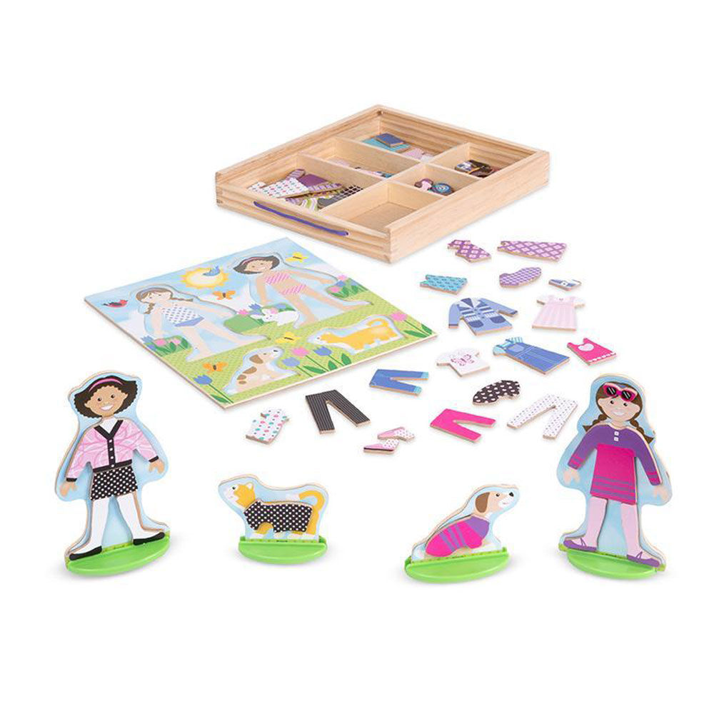 wooden magnetic dress up