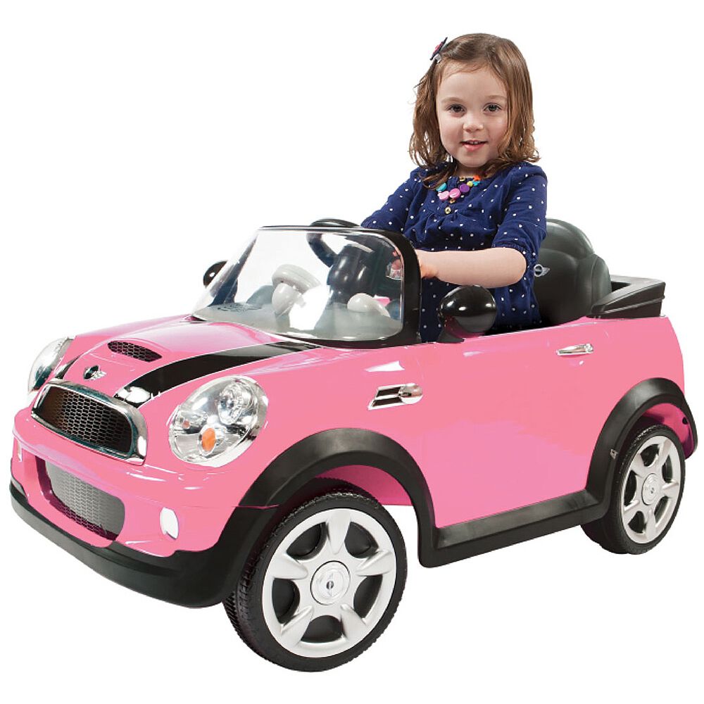 pink mini push along car
