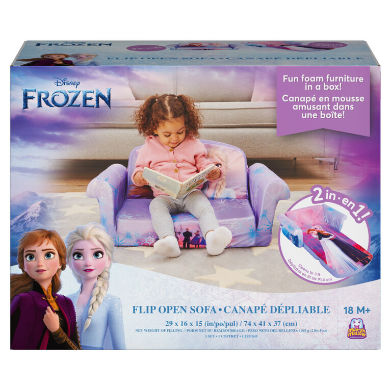 Marshmallow Furniture Kids 2-in-1 Flip Open Foam Compressed Sofa, Frozen 2