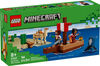 LEGO Minecraft The Pirate Ship Voyage Toy Boat Playset, Gift with Pirates, Squid and Camel 21259