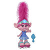 DreamWorks Trolls World Tour - Dancing Hair Poppy Interactive Talking Singing Doll with Moving Hair - French Edition