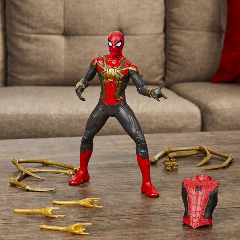 Marvel Spider-Man Araignée de combat, jouets de super-héros pour enfants,  lance de l'eau et des toiles