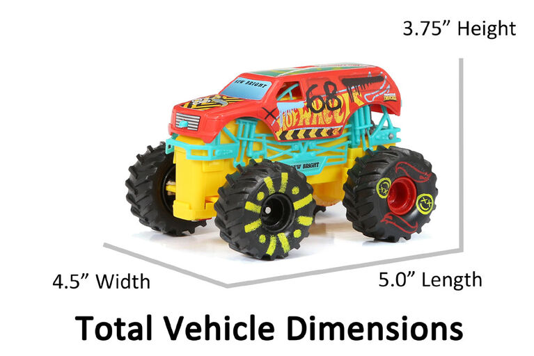 Monster Trucks Hot Wheels Roda-Livre Escala 1:64 - Tri-to Crush-me -  Apteryx Brinquedos