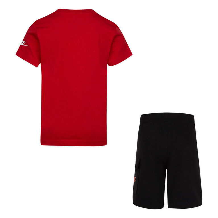 Nike Sportswear French Terry Cargo Shorts Set - Black
