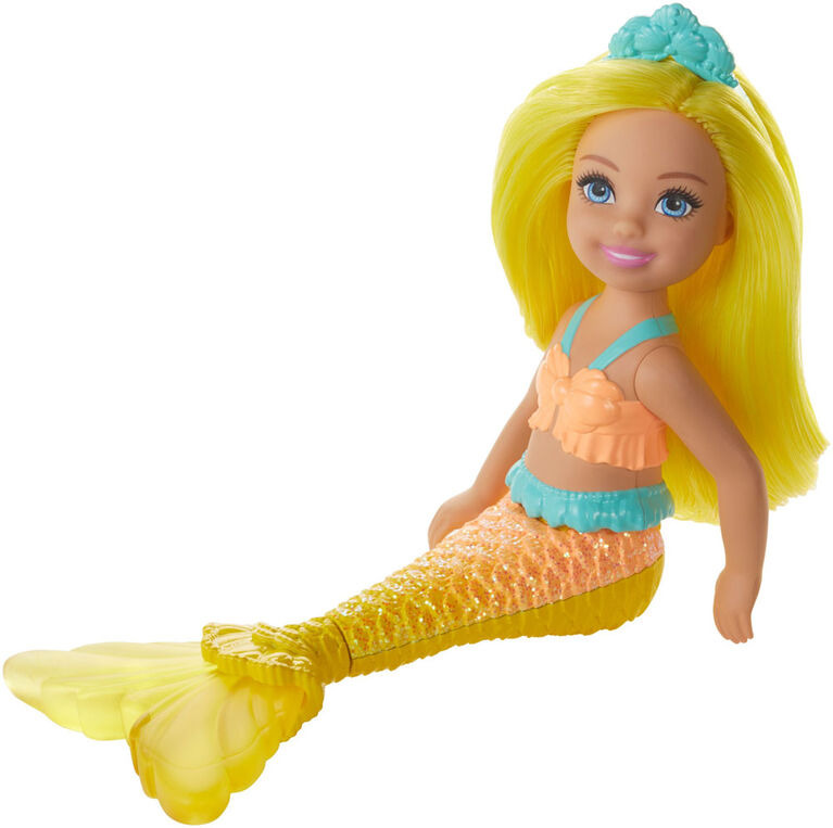 Barbie Dreamtopia Chelsea Mermaid Doll, 6.5-inch with Yellow Hair and ...