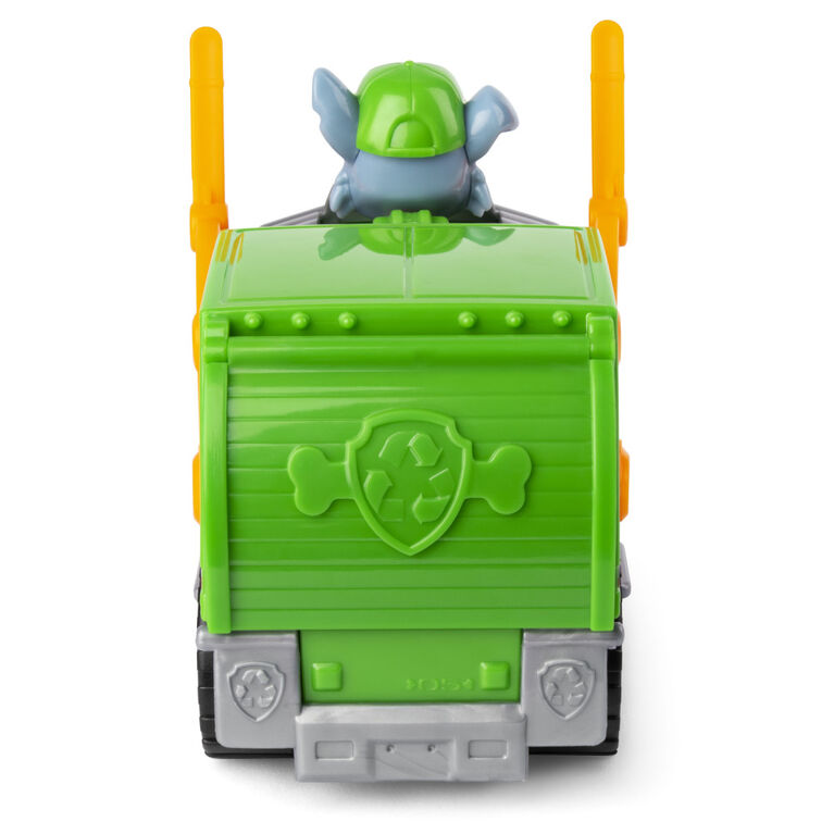 PAW Patrol, Rocky's Recycle Truck, Toy Truck with Collectible Action Figure, Sustainably Minded Kids Toys