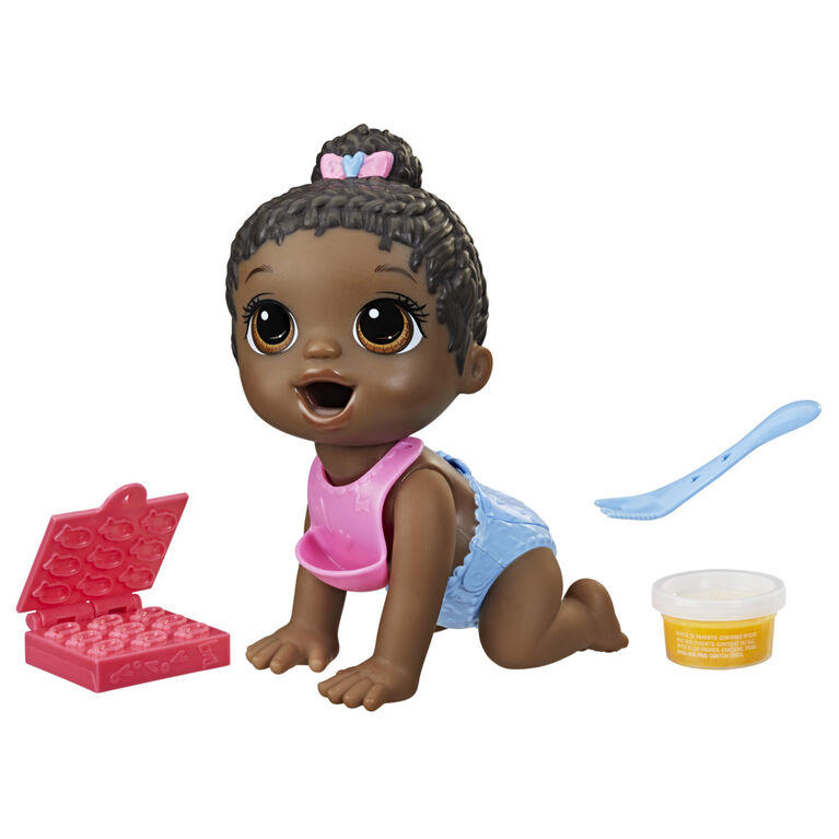 Baby Alive Bebe Pause Gourmande Mange Et Fait Caca Avec Cheveux Noirs Toys R Us Canada