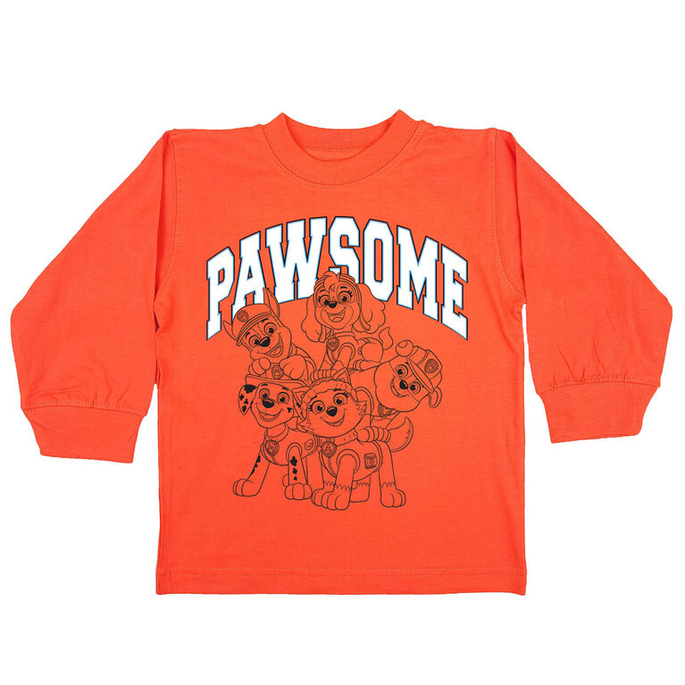 T-Shirt À Manches Longues Paw Patrol - Orange - 3T