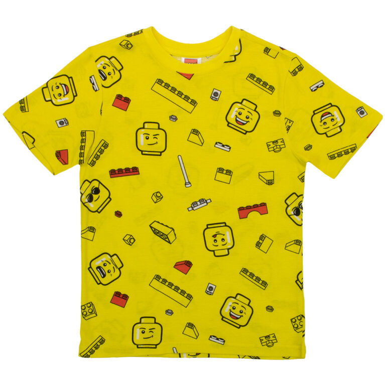 Lego All Over Print Tshirt Yellow - 8/10