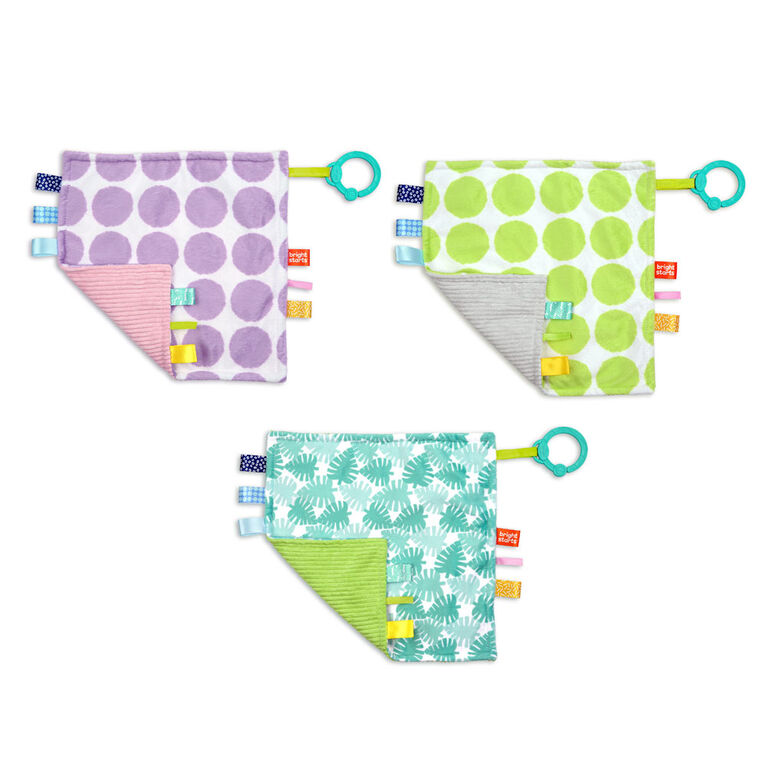 Little Taggies 2-Sided Blankie - Green Dots