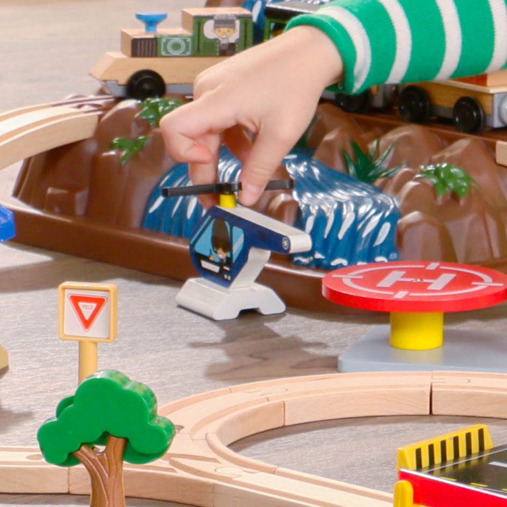 kidkraft bucket top mountain train set