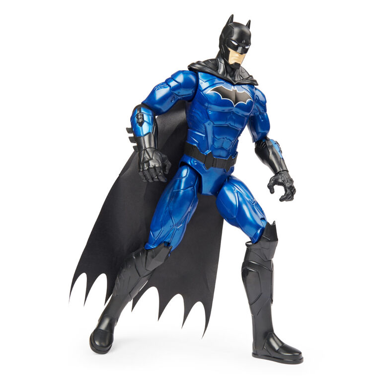Batman, Figurine articulée Metal-Tech Batman de 30,5 cm (costume noir/bleu)