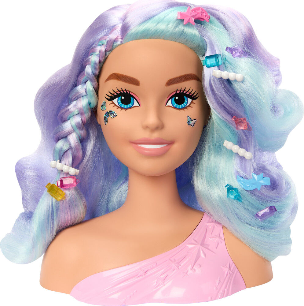 Barbie Doll Fairytale Styling Head, Pastel Hair with 20 Accessories