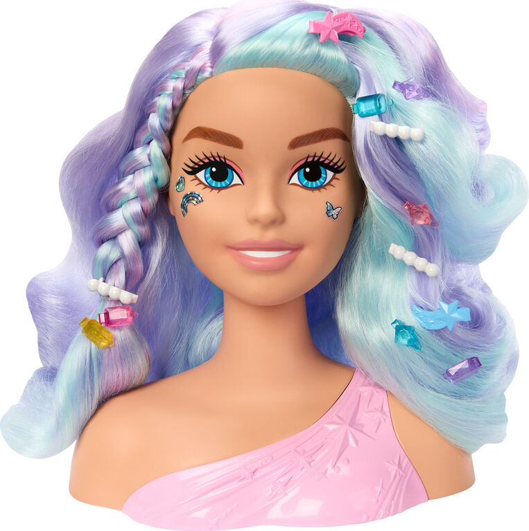Barbie Tête À Coiffer Licorne Contes De Fées avec Crinière Aux