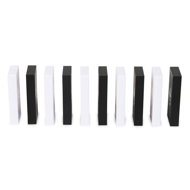 H5 Domino Creations, 60-Piece Black/White Set by Domino Artist YouTuber Lily Hevesh