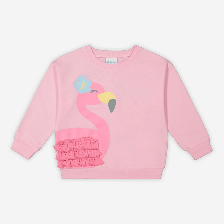 Rococo Long Sleeve Sweatshirt Flamingo Pink