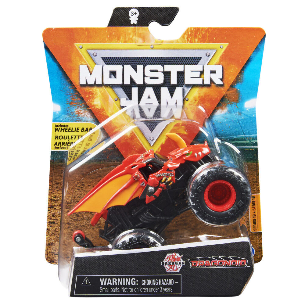 Monster Jam, Official Bakugan Dragonoid Monster Truck, Die-Cast Vehicle,  Arena Favorites Series, 1:64 Scale