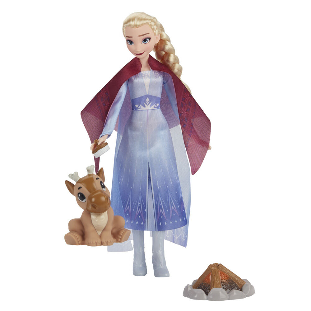 Disney's Frozen 2 Elsa's Campfire Friend, Elsa Doll with Dress, Baby  Reindeer